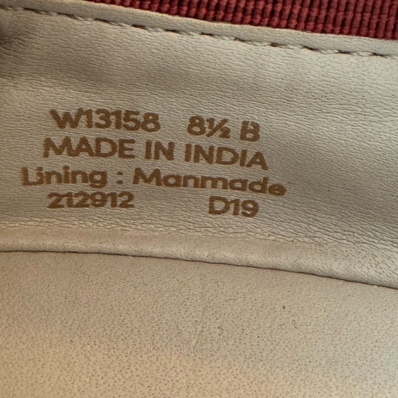 Cole Haan ELBRIDGE Womens Size 8.5 B US Red Suede Leather Cap Toe Ballet Flats - Picture 6 of 12